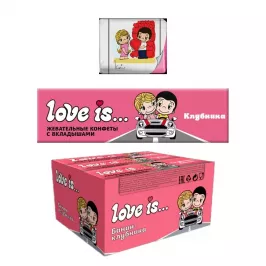 Жевательная конфета "Love is..." со вкусом Клубники картинка 343377 - МосИгра